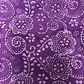 Purple Flower Abstract Print Fabric